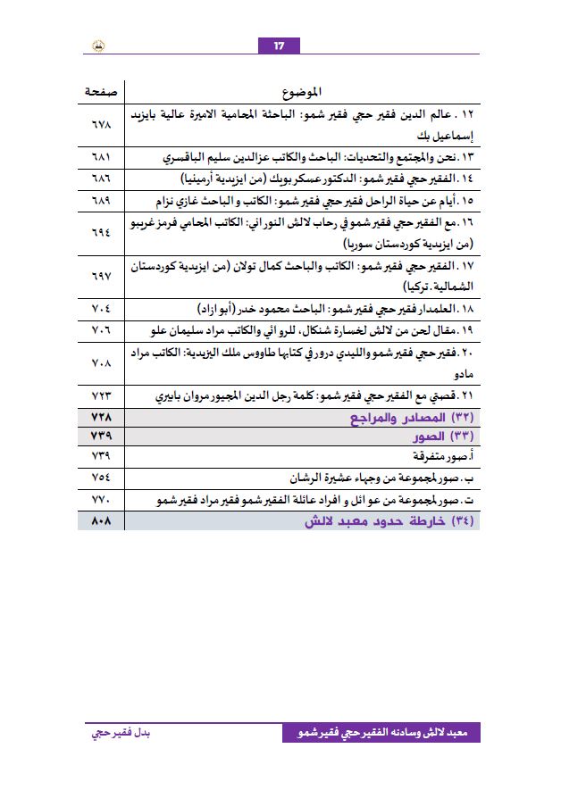 معبد لالش وسادنه الفقير حجي فقير شمو ( التاريخ المعاصر) - بدل فقير حجي