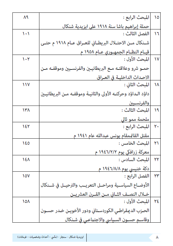 أيزيدية شنكال (سنجار)، (مآسي - أحداث وشخصيات - فرمانات ؛ من سنة ١٨٧٦ الى سنة ٢٠١٦م) - ممتاز حسين سليمان خلو