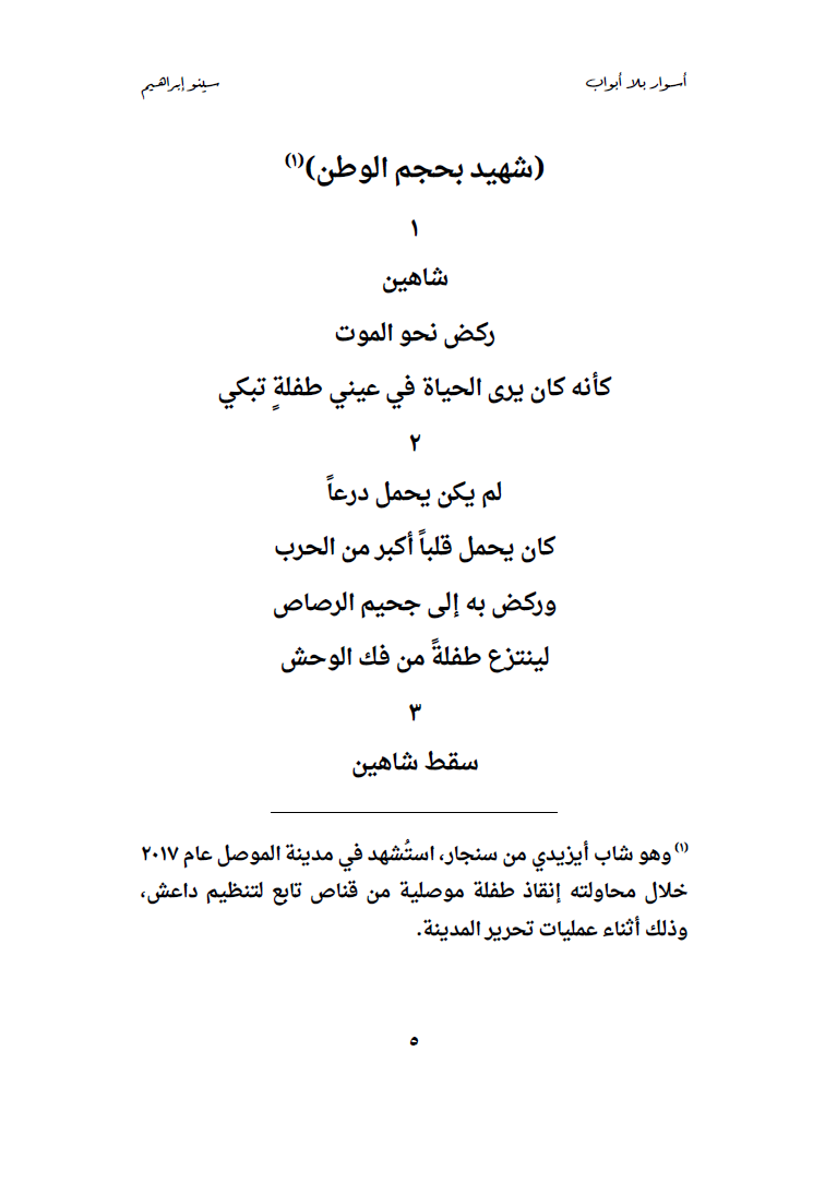 أسوار بلا أبواب (شعر) - سينو إبراهيم